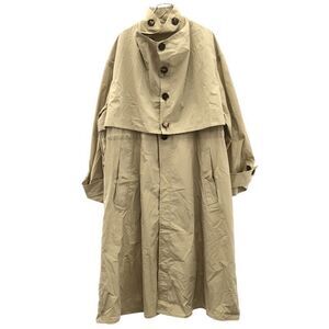 Bottega Veneta Long Stand Collar Coat 583096 Vf1g1 Beige 36
